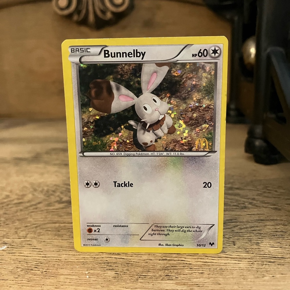 Pokemon Bunnelby McDonalds 2014 Promo Card 10/12